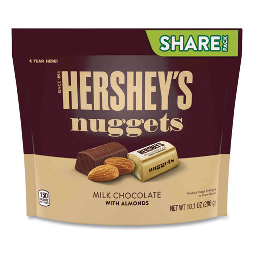 Nuggets Share Pack, Milk Chocolate With Almonds, 10.1 Oz Bag, 3/pack, Ships In 1-3 Business Days