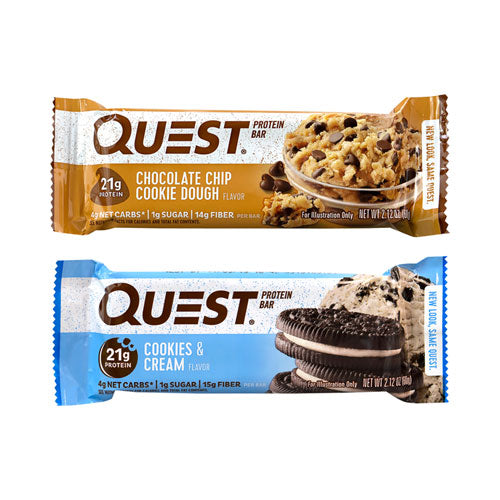 Protein Bar Value Pack, Chocolate Chip Cookie Dough, Cookies And Cream, 2.12 Oz Bar, 14 Count, Ships In 1-3 Business Days