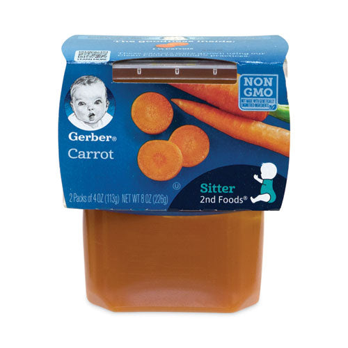 2nd Foods Baby Food, Carrot, 4 Oz Cup, 2/pack, 8 Packs/box, Ships In 1-3 Business Days