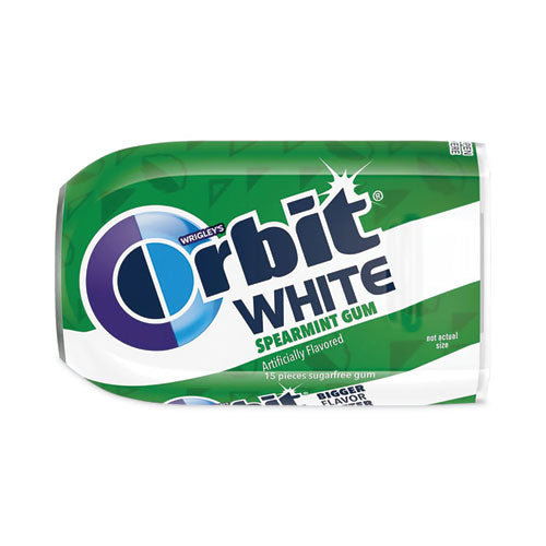 White Sugar-free Gum, Spearmint, 15 Pieces/pack, 9 Packs/box, Ships In 1-3 Business Days