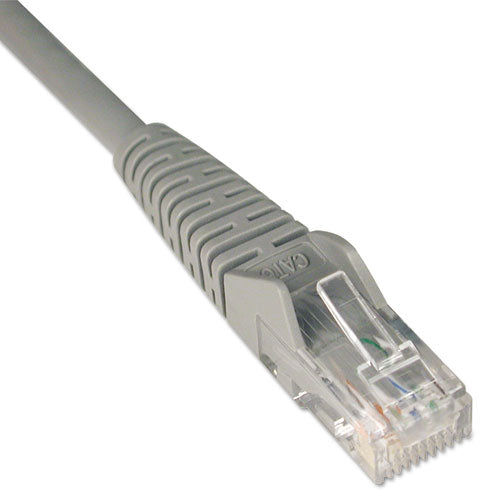 Cat6 Gigabit Snagless Molded Patch Cable, 7 Ft, Gray