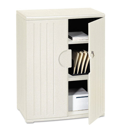 Rough N Ready Storage Cabinet, Two-shelf, 36w X 22d X 46h, Platinum