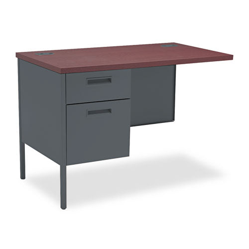 Metro Classic Series Workstation Return, Left, 42w X 24d X 29.5h, Mahogany/charcoal