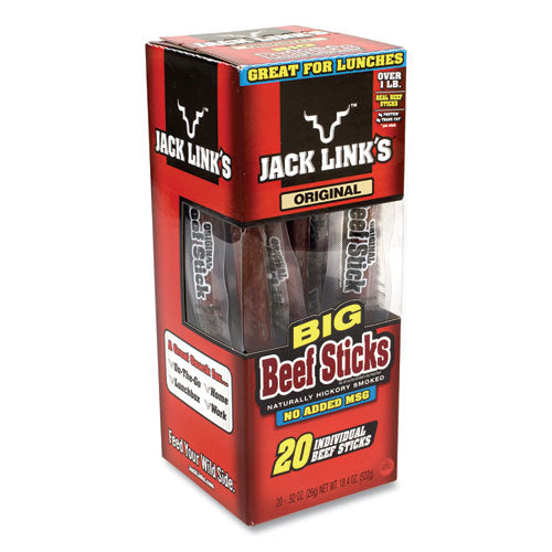 Big Beef Sticks, 0.92 oz Sticks, 20 Sticks/Carton, Ships in 1-3 Business Days Big Beef Sticks, 0.92 oz Sticks, 20 Sticks/Carton, Ships in 1-3 Business Days
