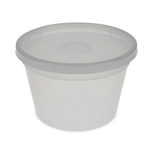 Newspring Delitainer Microwavable Container, 16 Oz, 2 X 2 X 2, Clear, Plastic, 240/carton