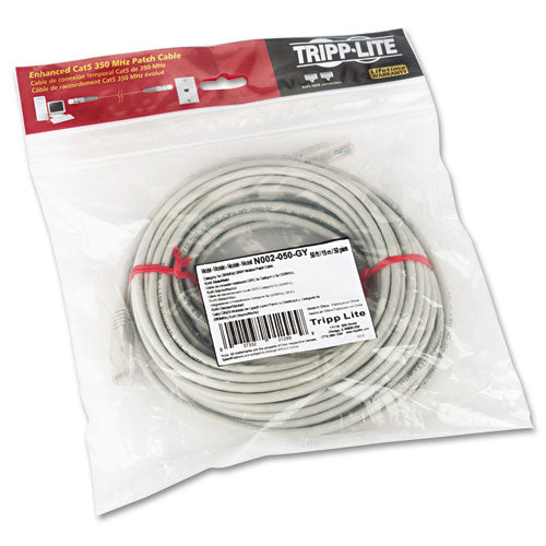 Cat5e 350 Mhz Molded Patch Cable, 50 Ft, Gray