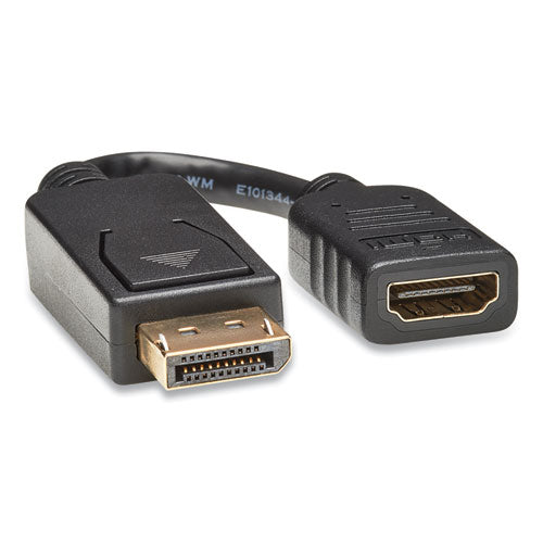 Displayport To Hdmi Adapter Cable, 6", Black