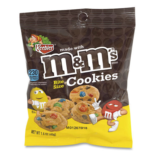Mini Cookie Snack Packs, Chocolate Chip/mandms, 1.6 Oz Pouch, 30 Pouches/carton, Ships In 1-3 Business Days