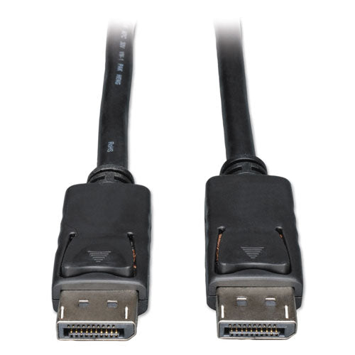 Displayport Cable With Latches (m/m), 6 Ft, Black