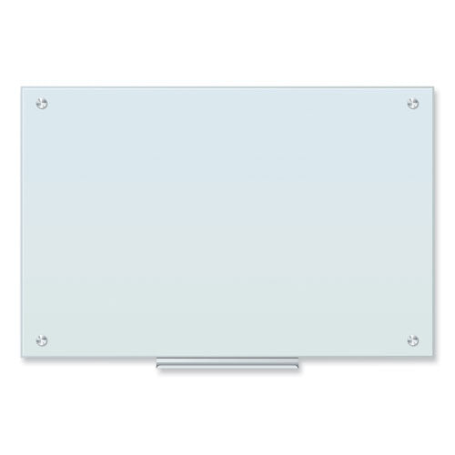 Glass Dry Erase Board, 35 X 23, White Surface