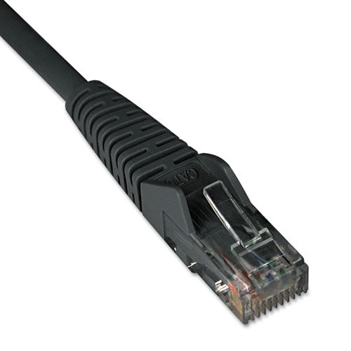 Cat6 Gigabit Snagless Molded Patch Cable, 1 Ft, Black