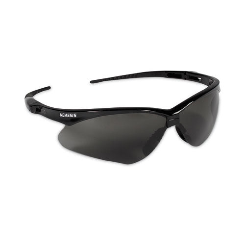 V30 Nemesis Safety Glasses, Black Frame, Smoke Anti-fog Lens