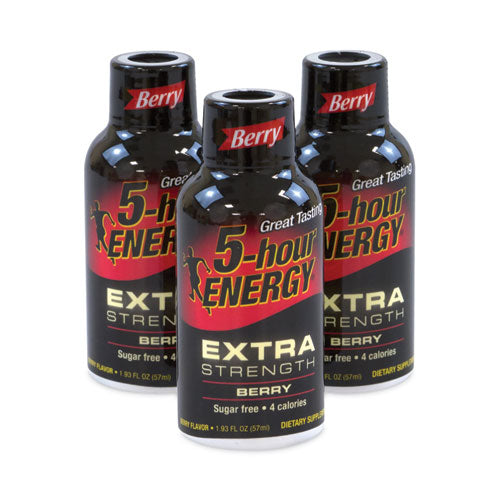 Extra Strength Energy Drink, Berry, 1.93 Oz Bottle, 24/pack, Ships In 1-3 Business Days