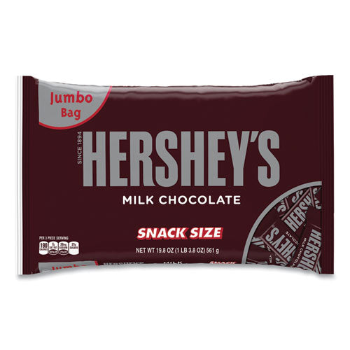 Snack Size Bars, Milk Chocolate, 19.8 Oz Bag, Ships In 1-3 Business Days