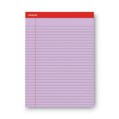 Colored Perforated Ruled Writing Pads, Wide/legal Rule, 50 Orchid 8.5 X 11 Sheets, Dozen