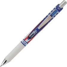 Energel Rtx Gel Pen, Retractable, Medium 0.7 Mm, Black Ink, Red/white/blue Barrel, 5/pack
