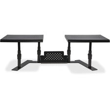 Metal Art Ergotwin Dual Monitor Stand, 25.6 To 33.1 X 12.6 X 6.2 To 8.6, Black, Supports 20 Lb/shelf