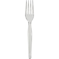 Plastic Cutlery, Forks, Heavyweight, Clear, 1,000/carton