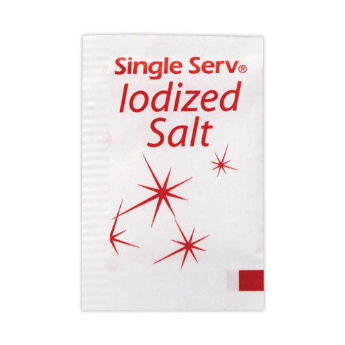 Iodized Salt Packet, 0.6 G Packet, 3,000/box, Ships In 1-3 Business Days