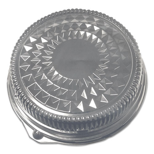 Dome Lids For 12" Cater Trays, 12" Diameter X 2.5"h, Silver, Plastic, 50/carton