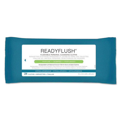 Readyflush Biodegradable Flushable Wipes, 8 X 12, 24/pack, 24 Packs/carton