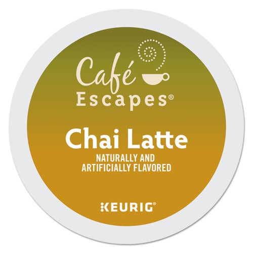 Cafe Escapes Chai Latte K-cups, 96/carton