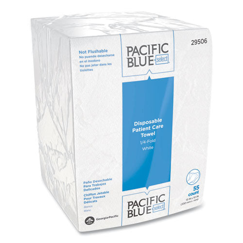 Pacific Blue Select Disposable Patient Care Washcloths, 10 X 13, White, 55/pack, 24 Packs/carton