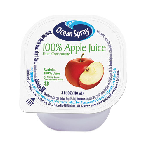 100% Juice, Apple, 4 Oz Cup, 48/box, Delivered 1-4 Business Days