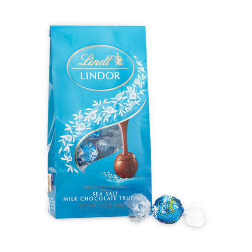 Lindor Truffles Milk Chocolate Sea Salt, 5.1 Oz Bag, 3 Count, Ships In 1-3 Business Days