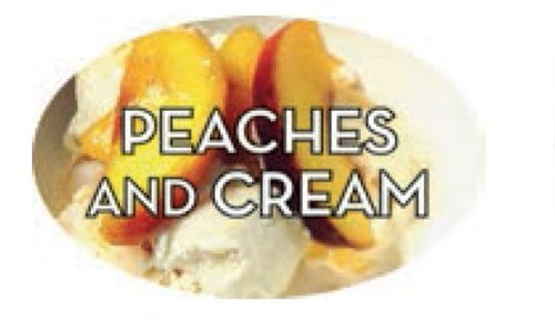 Label - Peaches And Cream 4 Color Process 1.25x2 In. Oval 500/rl