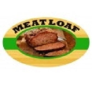 Label - Meatloaf 4 Color Process 1.25x2 In. Oval 500/rl