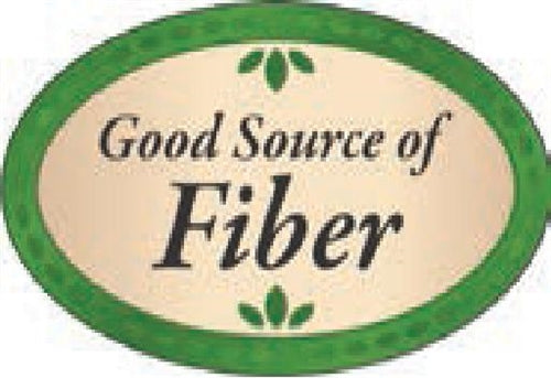Label - Good Source Of Fiber 4 Color Process 1.25x2 In. Oval 500/rl