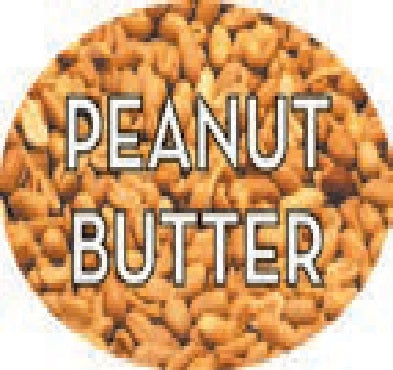 Label - Peanut Butter 4 Color Process 1.25x2 In. Oval 500/rl