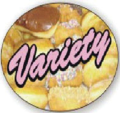 Label - Variety 4 Color Process 1.25x2 In. Oval 500/rl