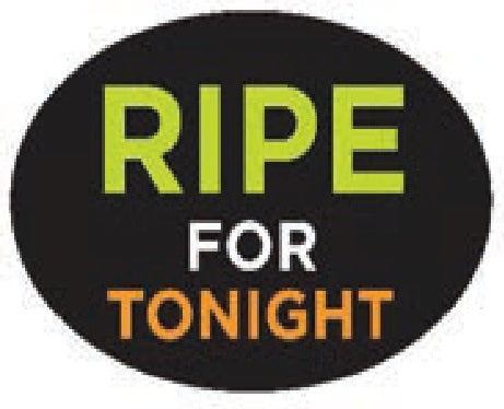 Label - Ripe for Tonight Green/Org/Black 0.84x1.25 in. Oval 1M/Roll