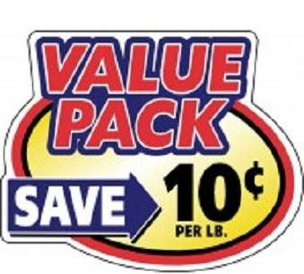 Label - Value Pack Save 10¢ Yellow/Red/Blue/Black 2.4x3.0 in. Special 500/Roll