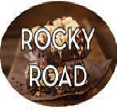 Label - Rocky Road 4 color process 1.25x2 in. Oval 500/rl