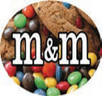 Label - M & M 4 Color Process 1.25x2 In. Oval 500/rl