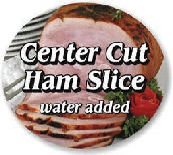 Label - Center Cut Ham Slice water add 4 color process 3x4 in. Oval 250/Roll