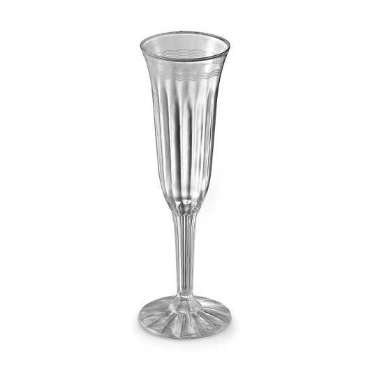 Resposable 1 Pc. 5 oz. Fluted Champagne Glass 96/Case