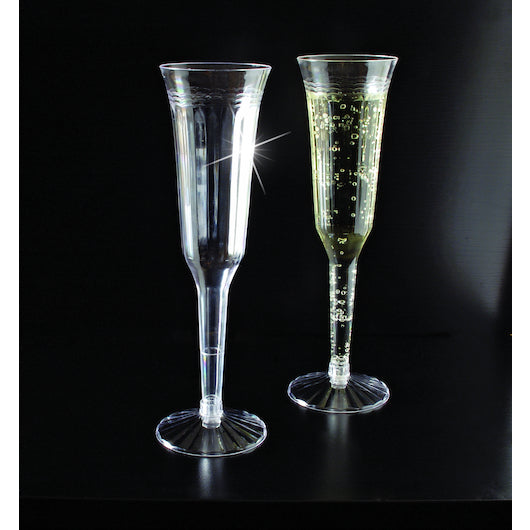 Resposable 2 Pc. 5 oz. Fluted Champagne Glass 120/Case
