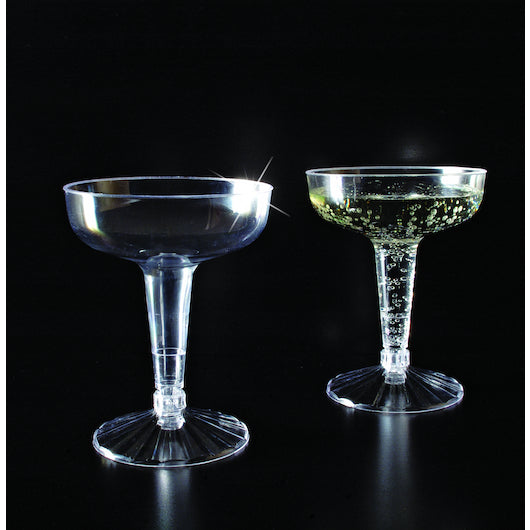 Resposable 2Pc. 4 oz. Old Fashioned Champagne Glass Institutional Pack 500/Case