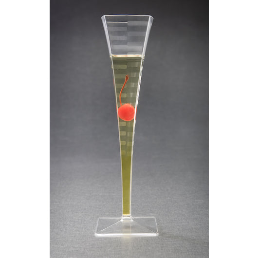 Squares 5 oz. 1Pc. Square Champagne Glass Poly Bagged 72/Case