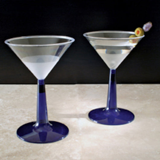 Resposable 2 Pc. 6 oz. Martini Glass With Blue Base 96/Case