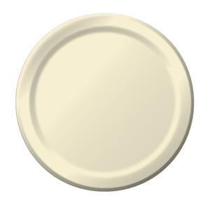 Creative Converting Paper Plate Ivory 10/24/ct. | Round Eye Supply