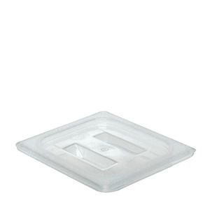 Food Pan Cover Sixth Size with Handle Translucent 1/ea.