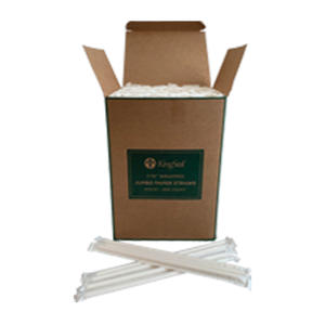 Paper Straw Jumbo White 7 3/4" 8/400/ct.