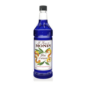 Monin Blue Curacao PET Syrup 1 ltr. 4/ct.