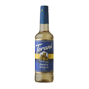 Torani French Vanilla Syrup Sugar Free PET 750 ml. 4/ct.