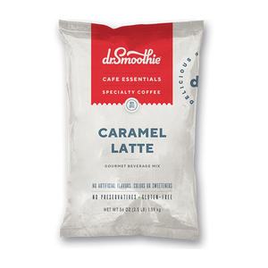 Dr. Smoothie Cafe Essentials Gourmet Beverage Mix Caramel Latte 3.5 lb. 5/ct.
